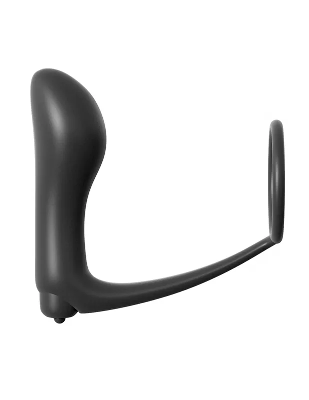 PIPEDREAM – Ass-Gasm Cockring mit Vibrating Butt Plug – Schwarz
