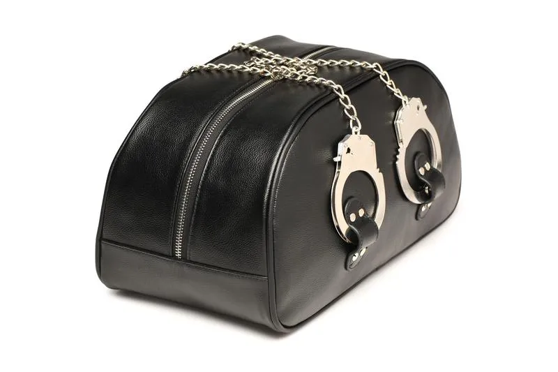 Bondage-Reisetasche mit Handschellen - Schwarz