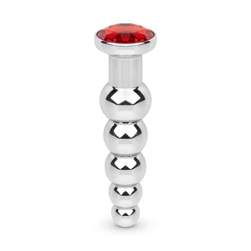 Analplug mit Edelstein - Rot