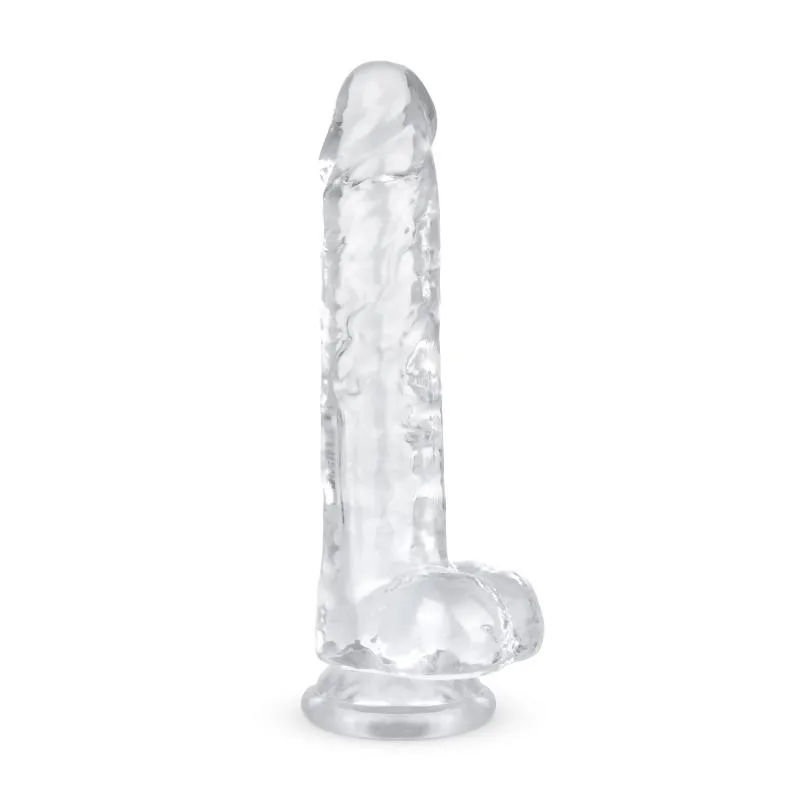 Jelly Dildo mit Hoden - 19 cm