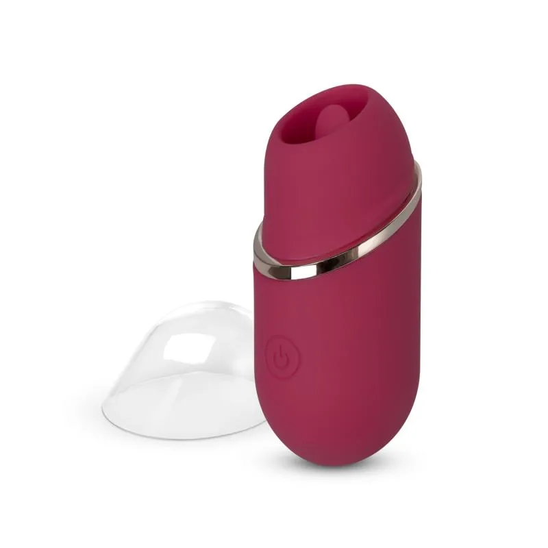 Zungen-Vibrator mit Schutzkappe - Pink