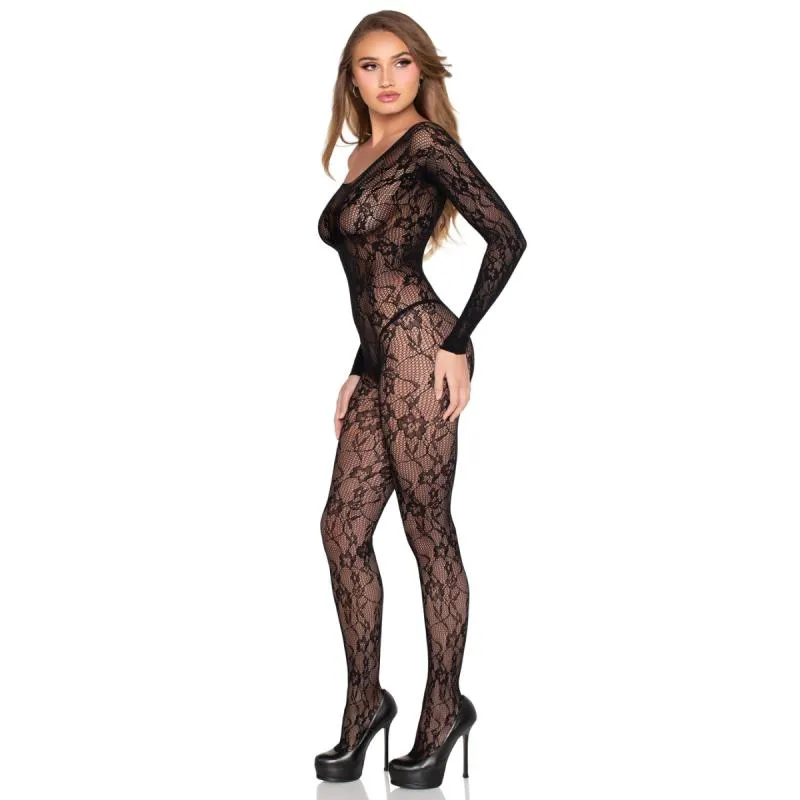 Leg Avenue - Spitzen Bodystocking - Schwarz
