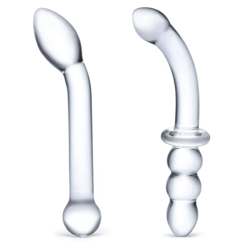 Glas - G-Spot Pleasure Glass Dildo Set 2 pcs
