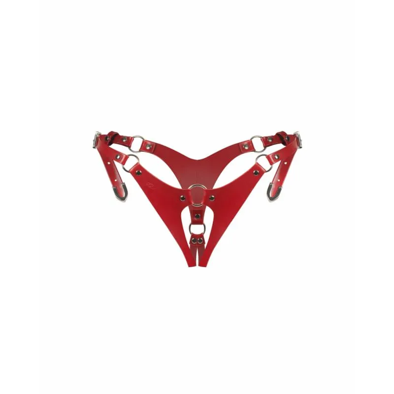 Obsessive - Inferro String mit offenem Schritt - Rot