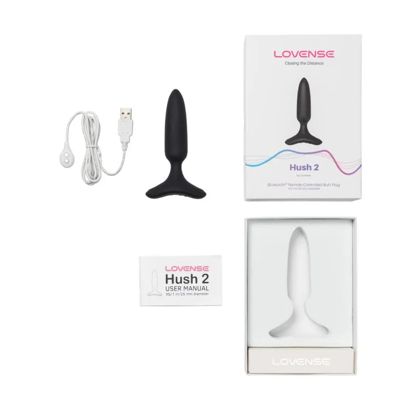 Lovense - Hush 2 Vibrationsbuttplug Mit App - Schwarz