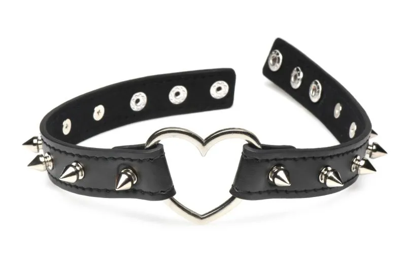 XR Brands - Spiked Heart Choker - Schwarz