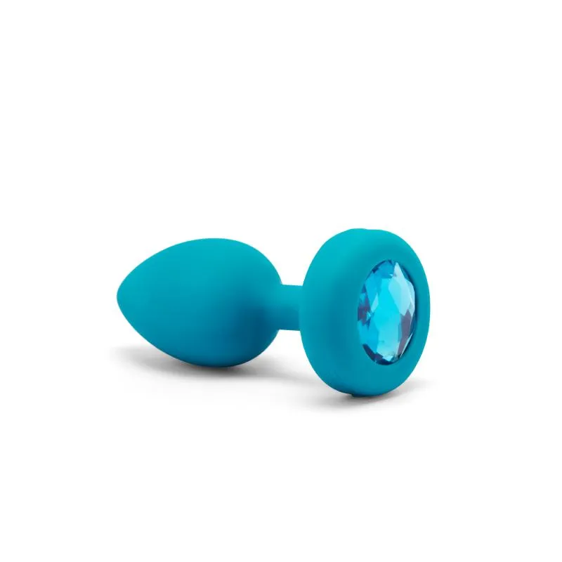 B-Vibe - Vibrating Jewel Plug S/M Aquamarine