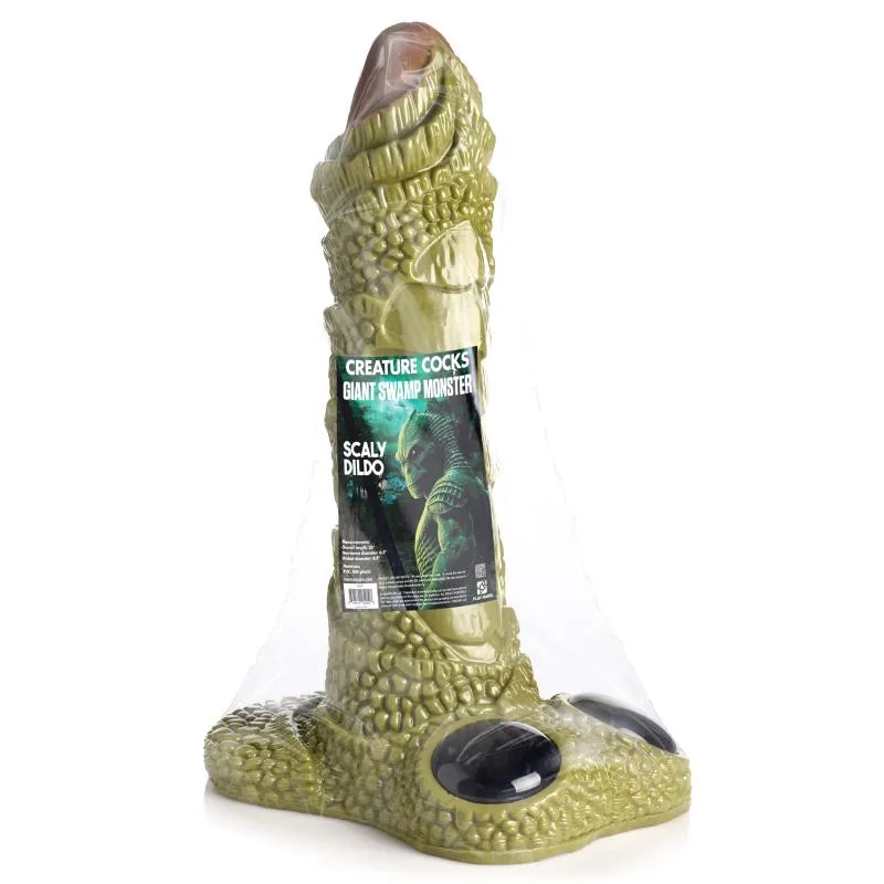 XR Brands - Riesiger Schuppiger Sumpfmonster-Dildo - Grün