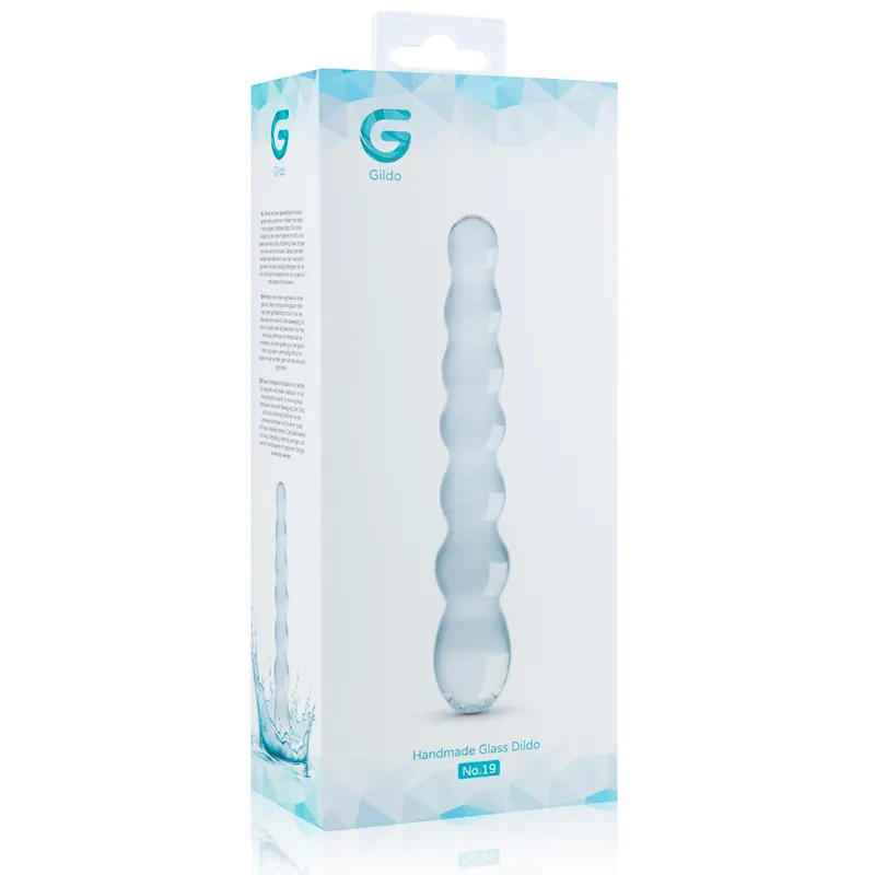Gildo »gewellt« Glasdildo - 20cm