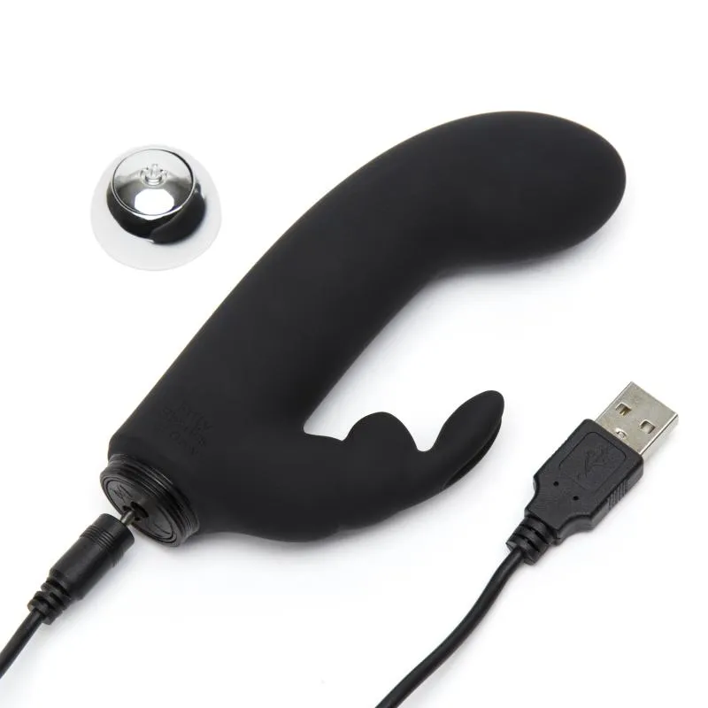 Fifty Shades of Grey - Greedy Girl Wiederaufladbarer Mini Rabbit Vibrator - Schwarz