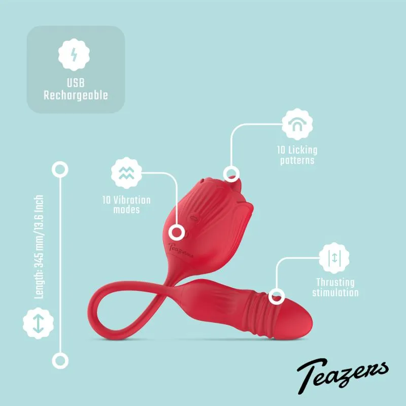 Teazers »Rose« Auflege- & Vibrator mit Stoßfunktion