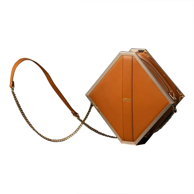 LOCKINK - Mysterious Square Kink Bag -  braun