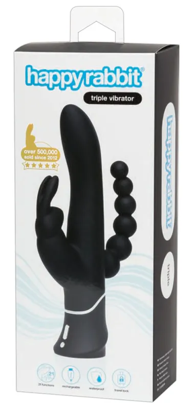 Happy Rabbit – Triple Curve Rabbit Vibrator – Schwarz
