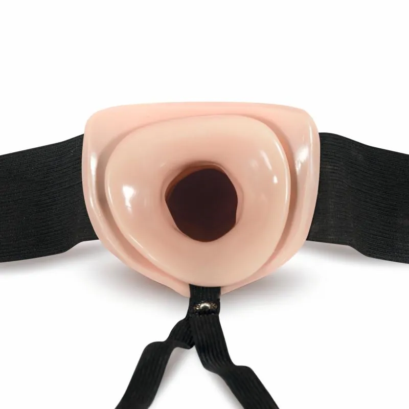 Dr. Skin Hohler Strap-on-Dildo - 16,5 cm - Beige