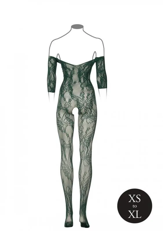 Catsuit mit langen Ärmeln - Grün