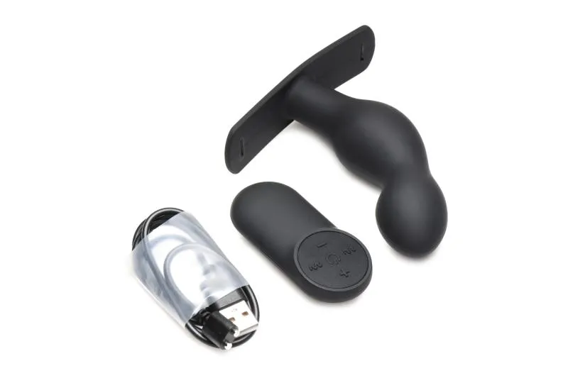 Master Series »Plugger« Analplug mit Gurtzeug und Fernbedienung
