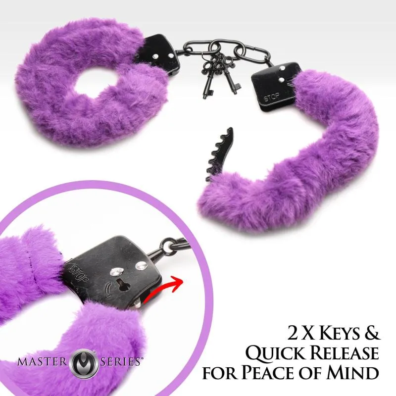 XR Brands - Cuffed In Fur Handschellen - Lila
