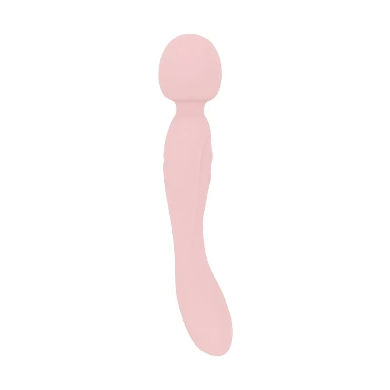Good Vibes Only - Doppelseitiger Wand Vibrator - Soft Silicone - Rosa