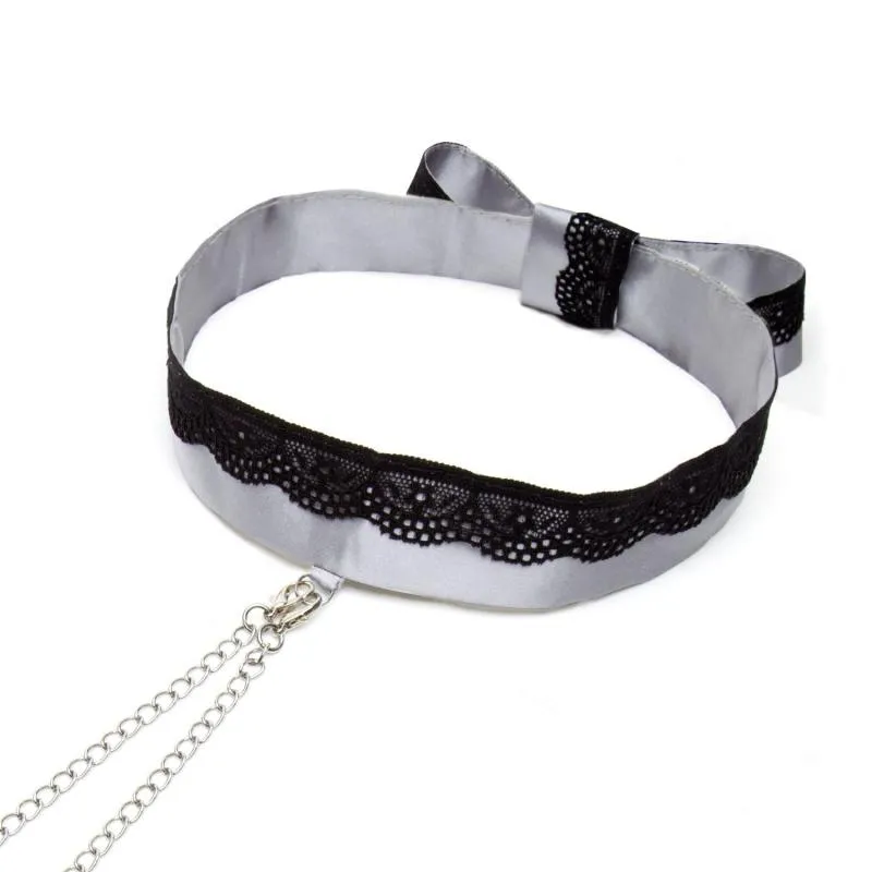 Fifty Shades Of Grey Satin-Halsband mit Nippelklammern