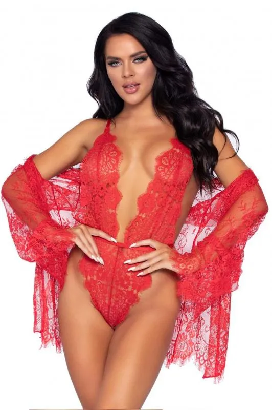 Leg Avenue »Cosmeta« Body & Kimono Set