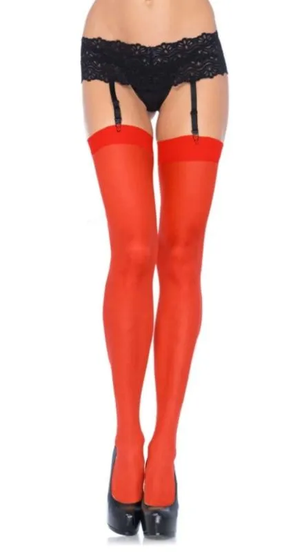 Leg Avenue - Transparente Strümpfe - Rot