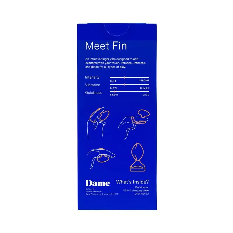 Dame - Fin 2.0 Finger-Vibrator - Citrus