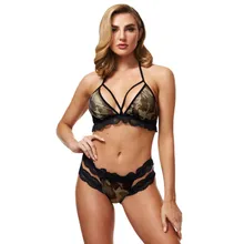 Baci - 2 Pc Criss-cross Mesh & Lace Army Girl Baci - 2 Pc Criss-cross Mesh & Lace Army Girl
