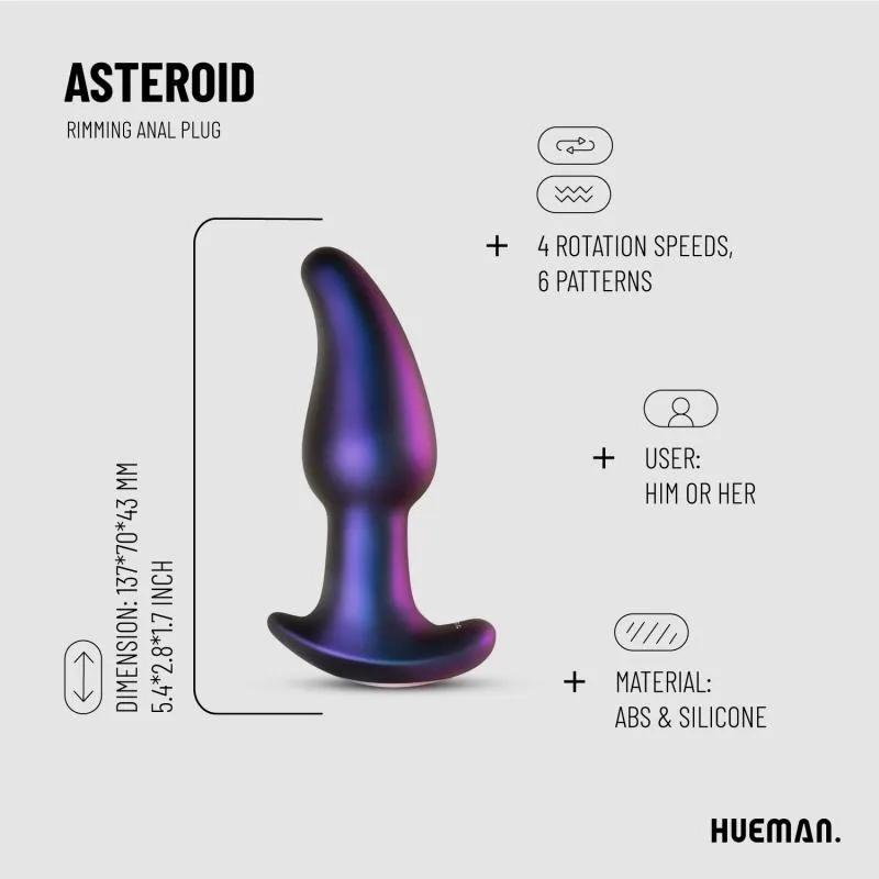 Hueman »Asteroid« Analplug mit rotierenden Perlen