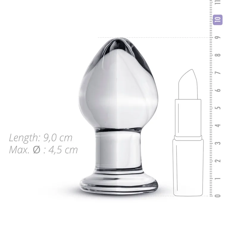 Gildo »Transparent« Analplug aus Glas - 9cm