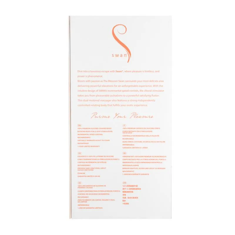 Swan - The Blossom Swan Rotating & Vibrating Peach