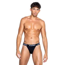 Playboy Lingerie - Modal Gym String - Schwarz Playboy Lingerie - Modal Gym String - Schwarz