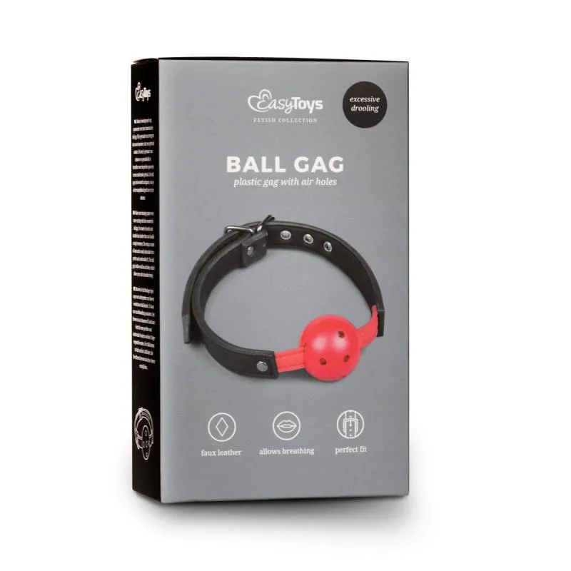 Easytoys Fetish - Ball gag met bal van PVC - Rot