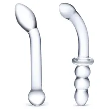 Glas - G-Spot Pleasure Glass Dildo Set 2 pcs Glas - G-Spot Pleasure Glass Dildo Set 2 pcs