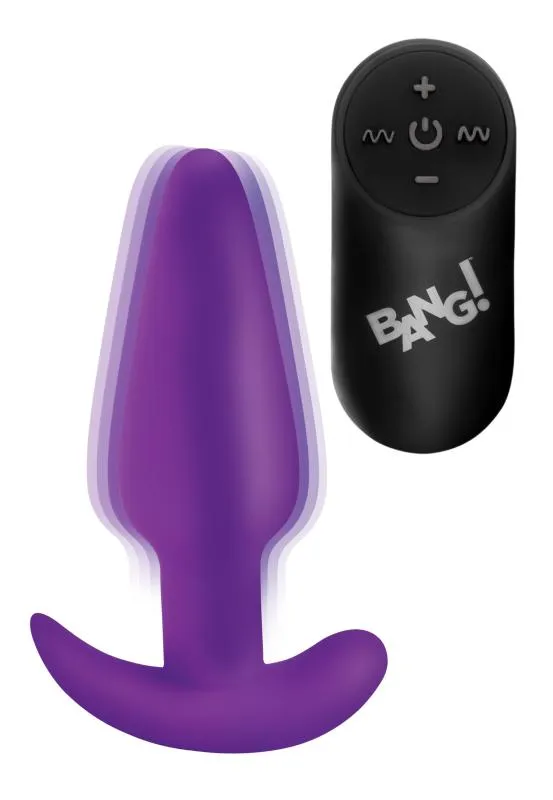 BANG! - Vibrations-Buttplug mit Fernbedienung - Lila