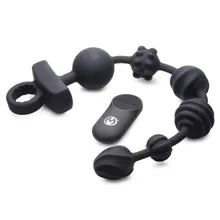 Master Series »Dark Rattler« Analkette mit Vibration & Fernbedienung Master Series »Dark Rattler« Analkette mit Vibration & Fernbedienung
