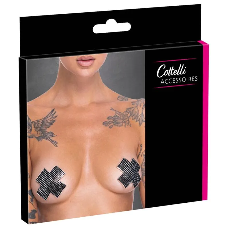 Cottelli Collection – Nippelschmuck Kreuz – Schwarz