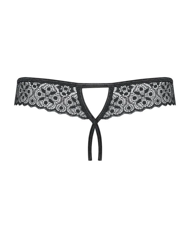 Obsessive - Tanga mit offenem Schritt Shibu - schwarz