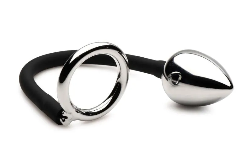 Master Series »Tug + Plug« Penisring mit Analplug