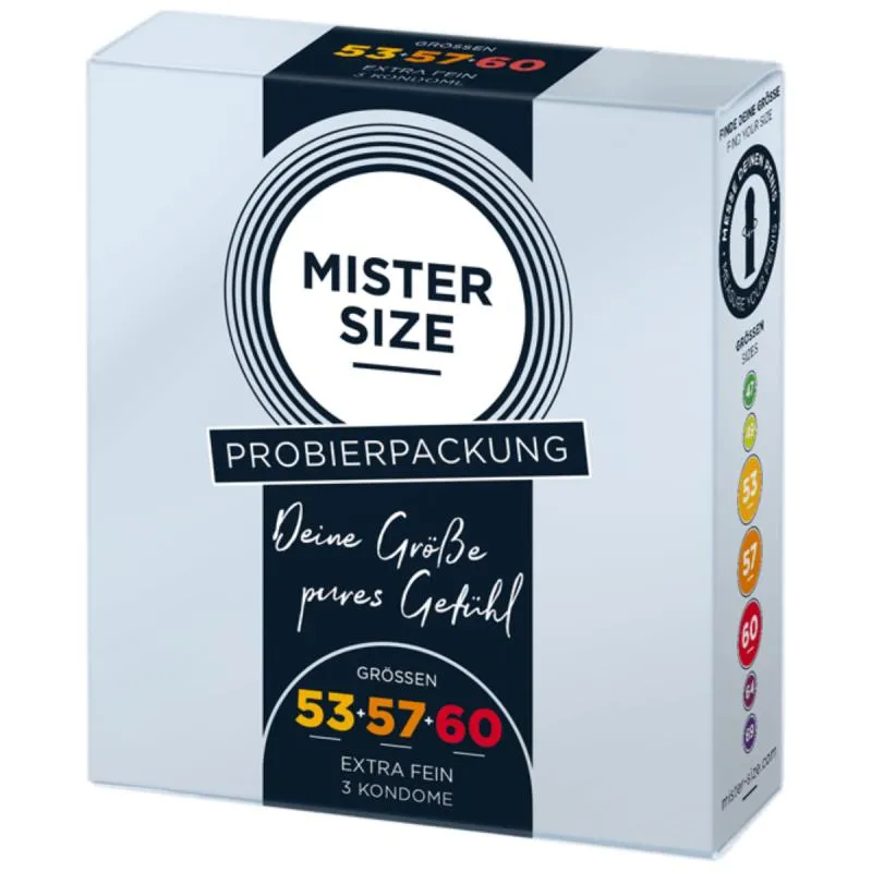 Mister Size – Test Box Kondom Set – 3 Größen M/L/XL