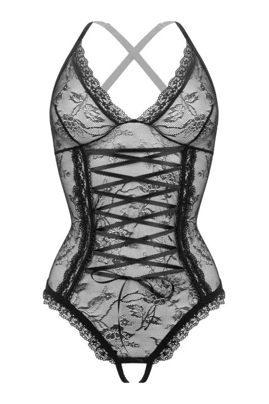 Christine - Crotchless Body Aphrodite - Schwarz