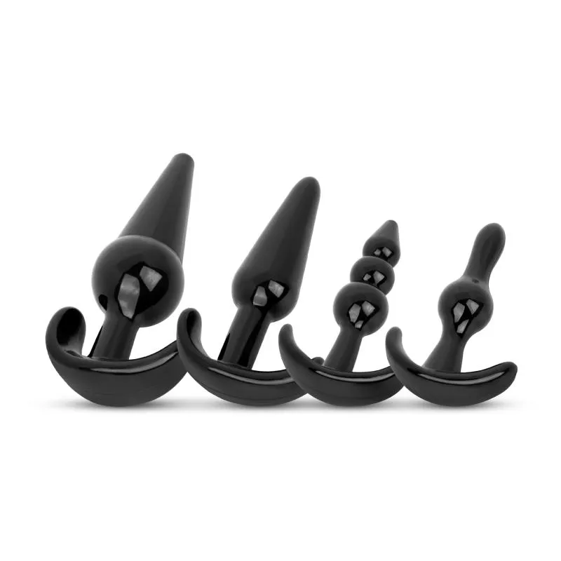 Butt Plug Set 4-teilig - Schwarz