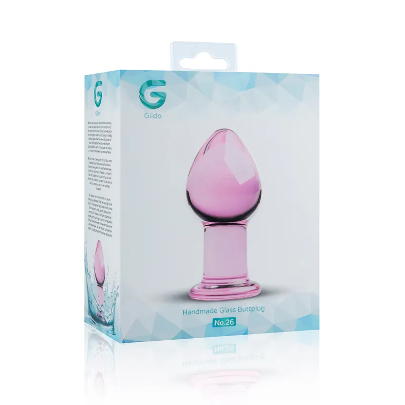 Gildo »Rosa« Analplug aus Glas - 9cm
