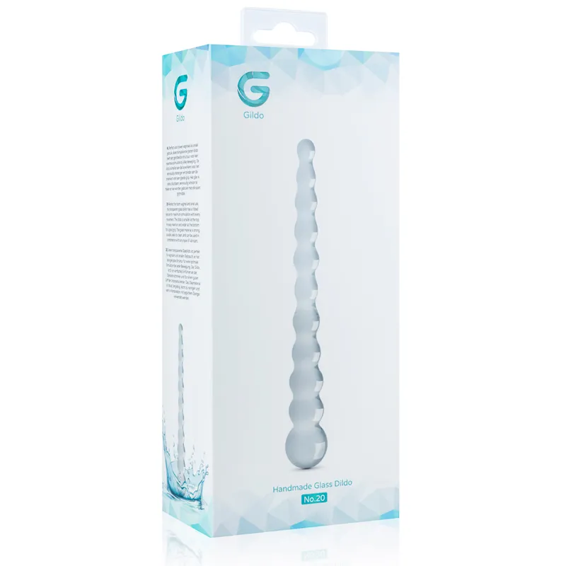 Gildo »gewellt« Glasdildo - 23cm