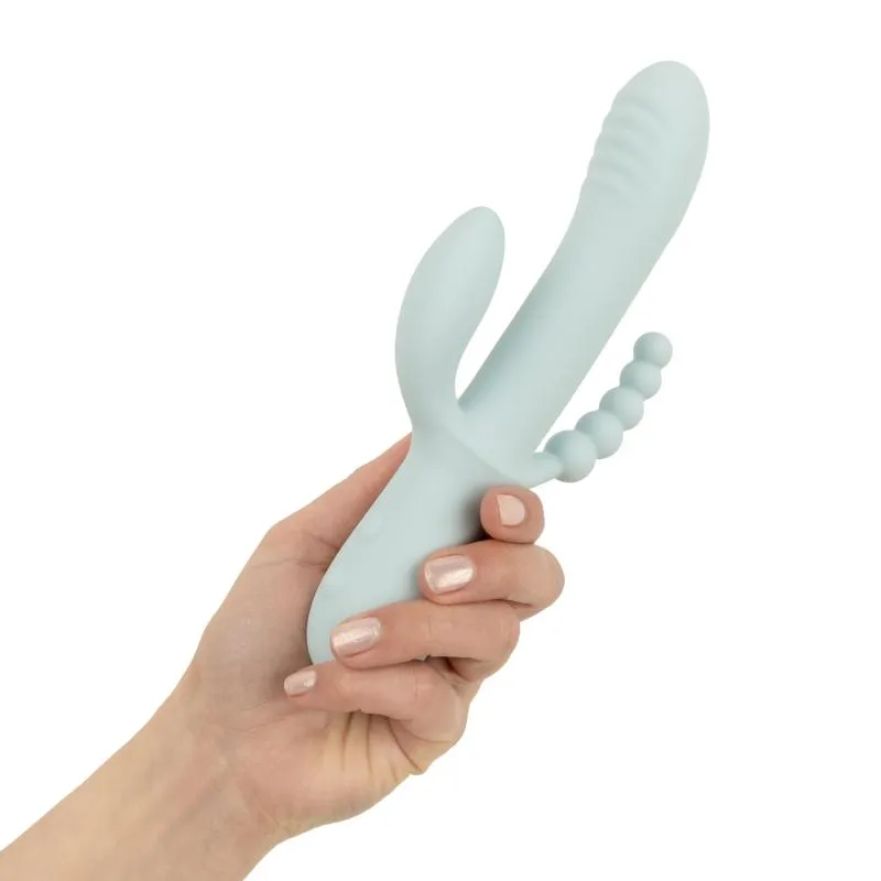 Good Vibes Only - Triple Stimulation Vibe - Soft Silicone - Blau