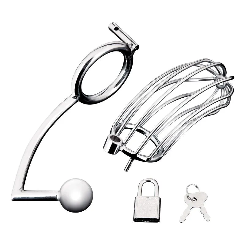 Blueline - Cock Cage With Anal Stimulator