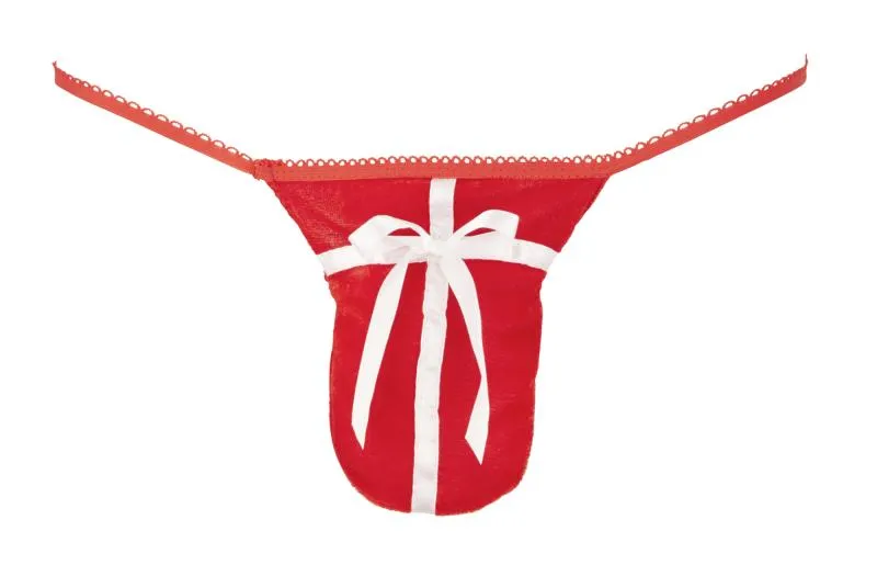 Svenjoyment – String im Geschenk-Design – Rot