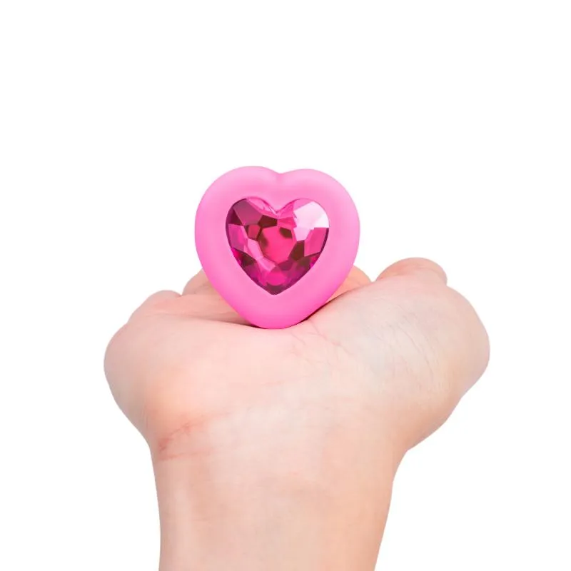 B-Vibe - Vibrating Heart Plug S/M Pink
