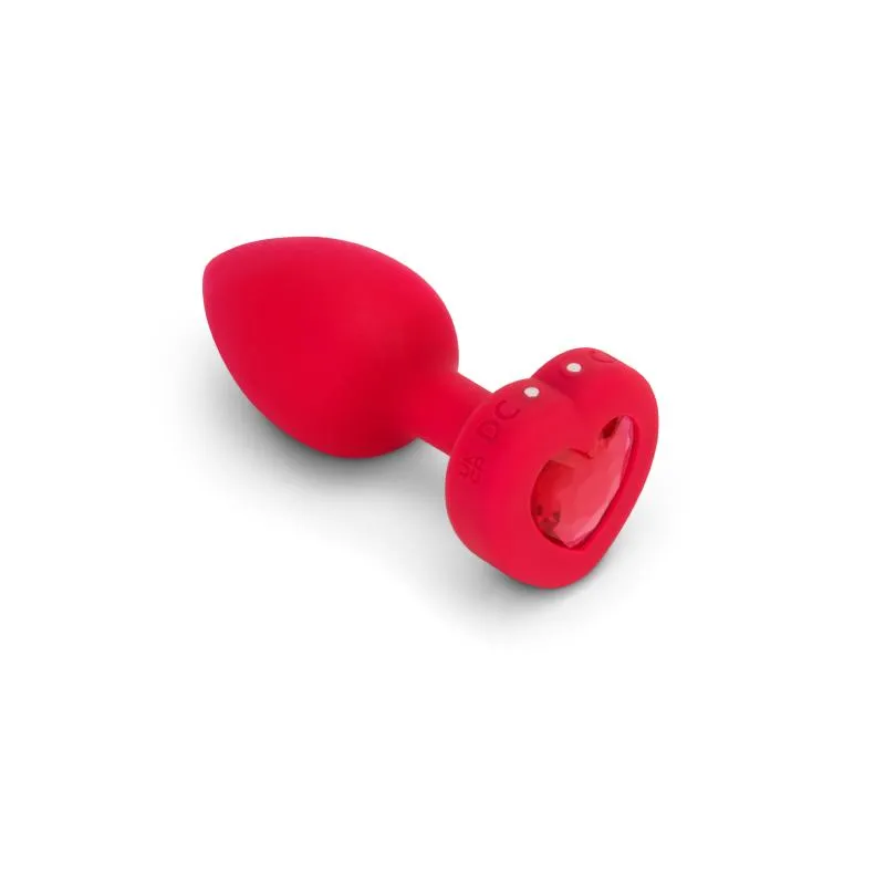 B-Vibe - Vibrating Heart Plug M/L Red