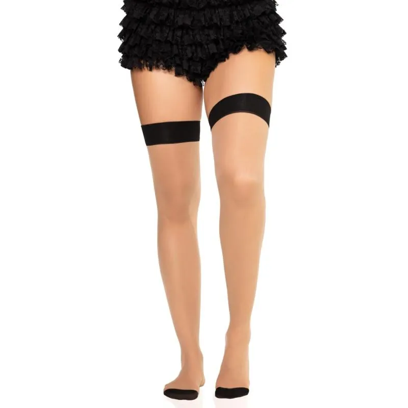 Leg Avenue - Hold-Up Strümpfe Mit Naht - Nude