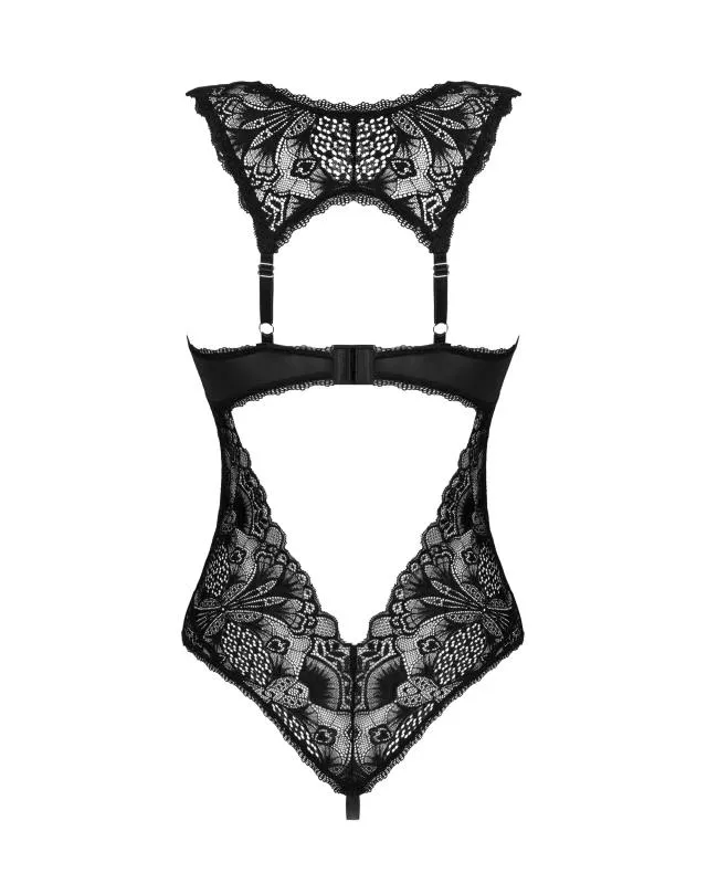 Obsessive - Donna Dream Body mit offenem Schritt - Schwarz